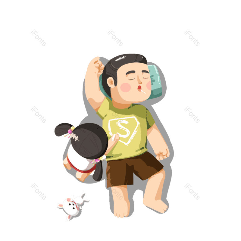 元素图片,父亲节元素,设计元素PNG,睡觉免抠素材